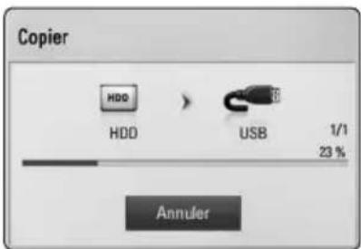 LG BD690C - Copier le (les) fichier (s) / dossier(s) du disque dur interne vers une clé USB - 2