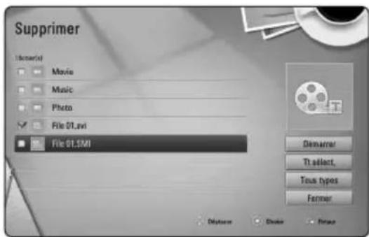 LG BD690C - Supprimer le (les) fichier (s) / dossier (s) - 1