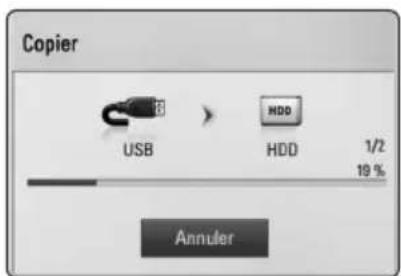 LG BD690C - Copier le (les) dossier (s) / fichier (s) sur le disque dur interne. - 2