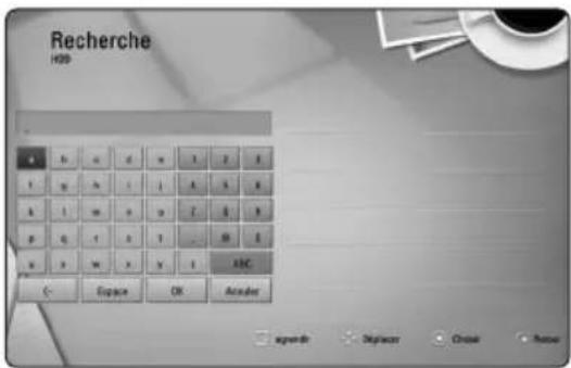 LG BD690C - Recherche de fichiers sur le disque dur par nom de fichier - 1