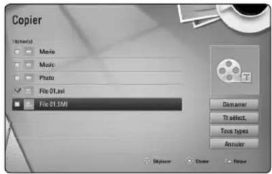 LG BD690C - Copier le (les) dossier (s) / fichier (s) sur le disque dur interne. - 1