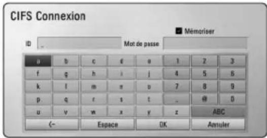 LG BD690C - Saisie de l'ID utiliser réseau et du mot de passer - 1