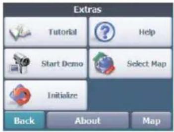 Extras Tutorial Help Start Demo Select Map Initialize Back About Map