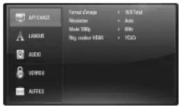LG BD350C - Menu [AFFICHAGE] - 1