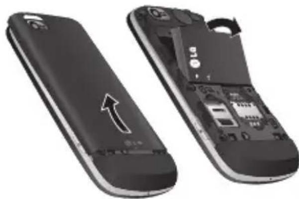LG GW525GX - Remove the battery cover and 1 the battery - 1