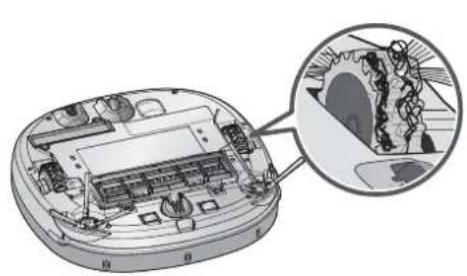 LG VR34406LV - Al messaggio vocale, "Togliere qualsiasi materiale estraneo alla ruota sinistra / destra." - 1