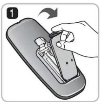 LG VR34406LV - Caricamento della batteria del telecomando - 1