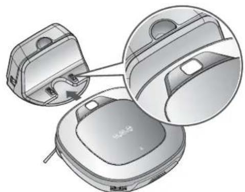 LG VR34406LV - Si se emite el mensaje de voz: «Bateria bajo. Por favor, situe el HomBot en la estación de inizio para cargar.» - 1