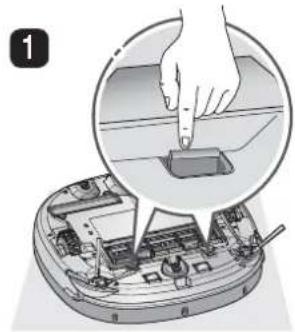 LG VR34406LV - Beim Erhalt der Sprachnachtrecht: "Bitte Fremdkörper von der Bürste auf der Unterseite des HomBot entfernen." - 1