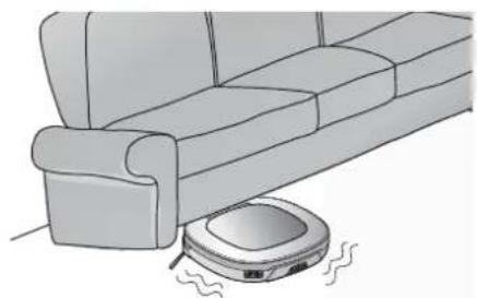 LG VR34406LV - Al messaggio vocale, "L'HomBot non può proseguire la pulizia. Controllare l'area attorno adesso." - 1
