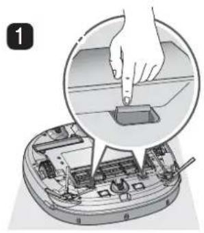 LG VR34406LV - Message vocal : "retirez les corps étrangers de larosse sous l'aspirateur robot. - 1