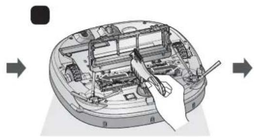 LG VR34406LV - Upon a voice message, "Please remove foreign material from the brushes on the bottom." - 2