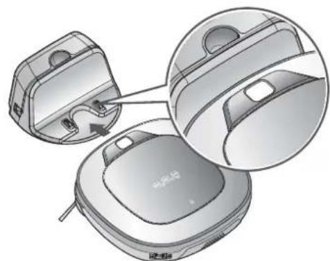 LG VR34406LV - Lorsqu'un message vocal est émis "la batterie est faible. placez l'aspirateur robot sur sa base de chargement. - 1