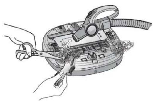 LG VR34406LV - Si se emite el mensaje de voz: «Por favor, retirerial material extraño del cepillo de la parte inferior del HomBot.» - 6