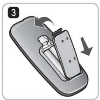 LG VR34406LV - Instalacion de las pilas del mando a distancia - 3