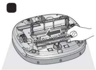 LG VR34406LV - Si se emite el mensaje de voz: «Por favor, retirerial material extraño del cepillo de la parte inferior del HomBot.» - 3