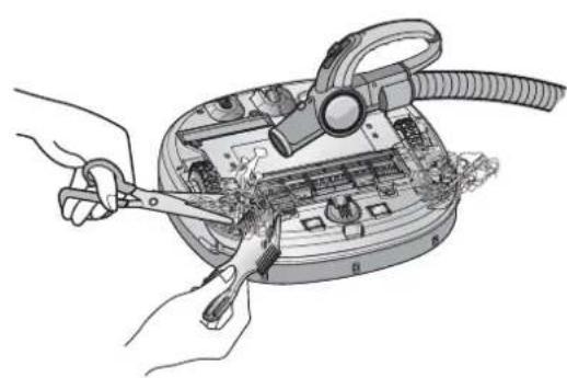 LG VR34406LV - Beim Erhalt der Sprachnachtrecht: "Bitte Fremdkörper von der Bürste auf der Unterseite des HomBot entfernen." - 6
