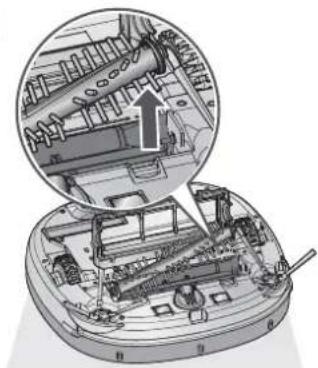 LG VR34406LV - Al messaggio vocale, "Togliere qualsiasi materiale estraneo alla spazzola centrale di HomBot." - 6