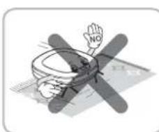 LG VR34406LV - Make sure the Robot Cleaner is not put on a table or desk, with the power ON. - 1