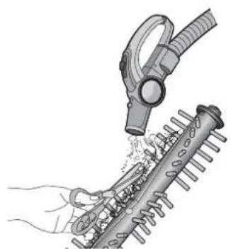 LG VR34406LV - Beim Erhalt der Sprachnachtrecht: "Bitte Fremdkörper von der Bürste auf der Unterseite des HomBot entfernen." - 7