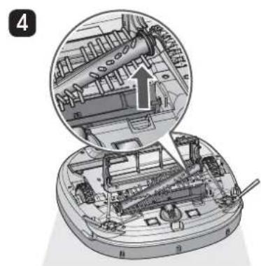 LG VR34406LV - Beim Erhalt der Sprachnachtrecht: "Bitte Fremdkörper von der Bürste auf der Unterseite des HomBot entfernen." - 5