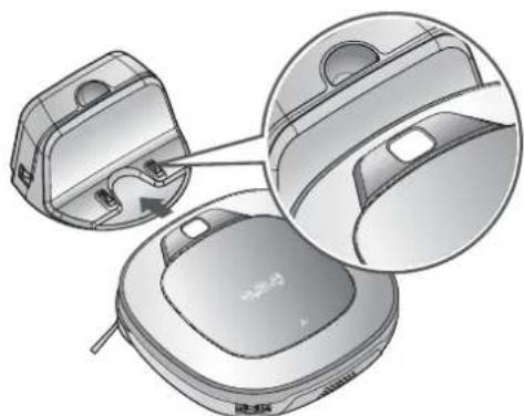 LG VR34406LV - Al messaggio vocale, "La batteria ha una carica bassa. Spostare l'HomBot sulla base di ricarica." - 1