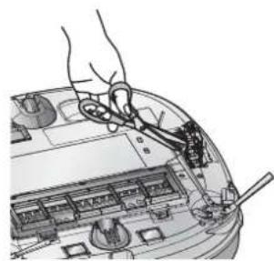 LG VR34406LV - Al messaggio vocale, "Togliere qualsiasi materiale estraneo alla ruota sinistra / destra." - 2