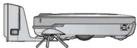 LG VR34406LV - Beim Erhalt der Sprachnachtrecht: "Die Akkuladung ist gering. Zum Aufl aden den HomBotitte an die Ladestation stellen." - 2
