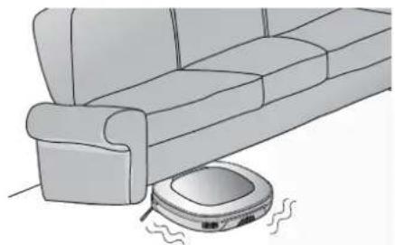 LG VR34406LV - Beim Erhalt der Sprachnachricht: "Der HomBot kann die Reinigung nicht fortsetzen.itte das Umfeld prufen." - 1
