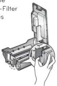 LG VR34406LV - REINIGUNG DES FILTERS AM STAUBBEHÄLTER - 1