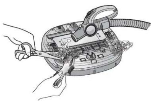 LG VR34406LV - Al messaggio vocale, "Togliere qualsiasi materiale estraneo alla spazzola centrale di HomBot." - 7