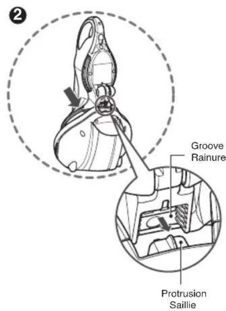 LG VH9500DSW - How to use Mounting the Cleaner at Sterilization Station Instructions d'utilisation Pose de l'appareil sur la station de stérilisation - 2