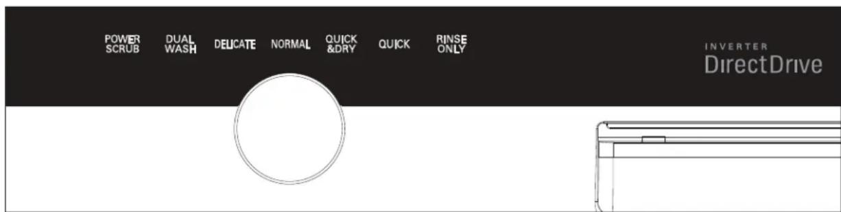 LG LDF8574ST - CONTROL PANEL (non-steam models) - 2