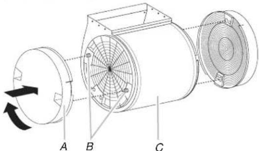 JENN-AIR UVL5430JSS - Remplacement du filtre à charbon : - 1