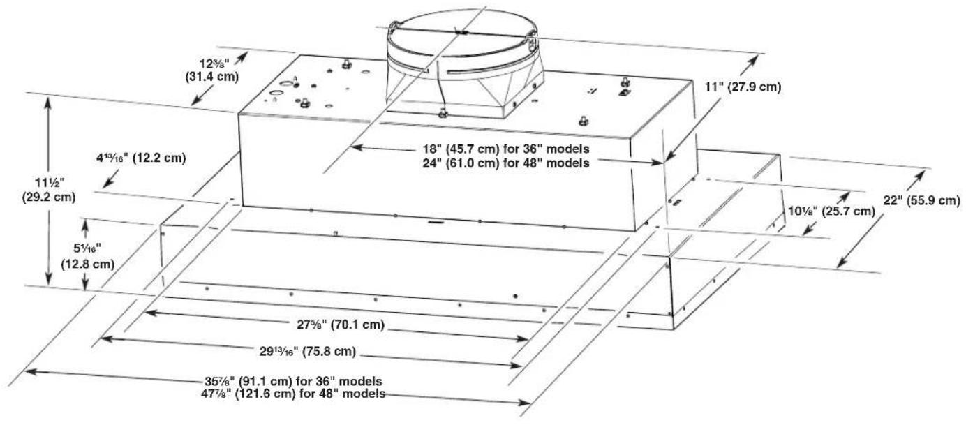 JENN-AIR UXL6036YSS - Product Dimensions - 1
