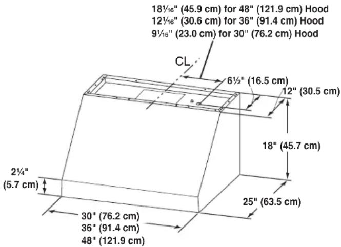 JENN-AIR JXW9048WP - Product Dimensions - 1