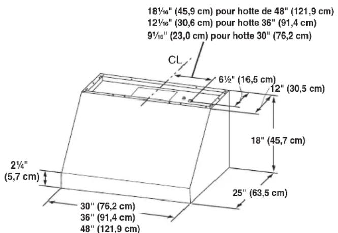 JENN-AIR JXW9048WP - Dimensions du produit - 1