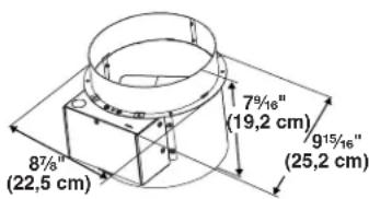 JENN-AIR W10446915 - Conduit du commutateur de débit d'air de compensation (installé sur la hotte) - 2