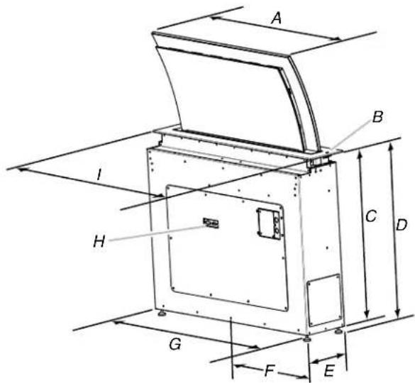 JENN-AIR JXD7836BS - Dimensions du produit Dimensions du placard - 1