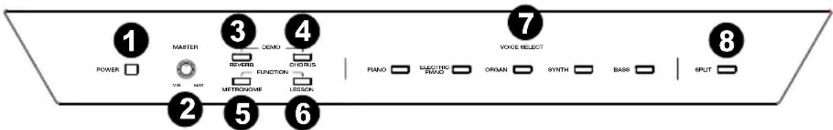 ALESIS Recital - Pannello superiore - 1