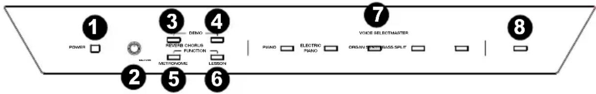 ALESIS Recital - Panel superior - 1