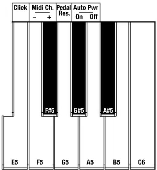 ALESIS Recital 61 - Modo de funciones avanzadas - 3