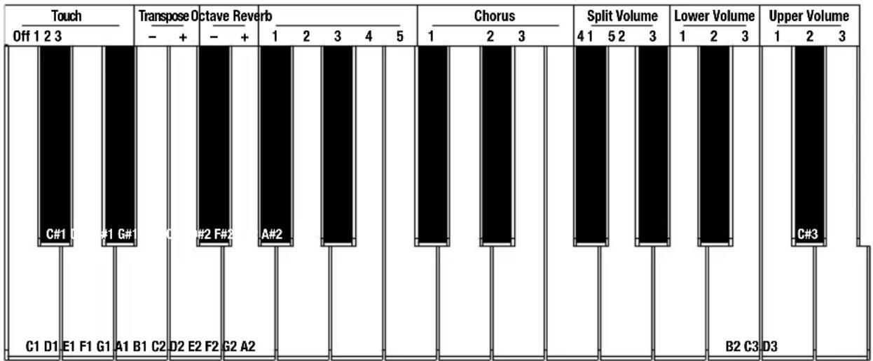 ALESIS Recital 61 - Modo de funciones avanzadas - 1