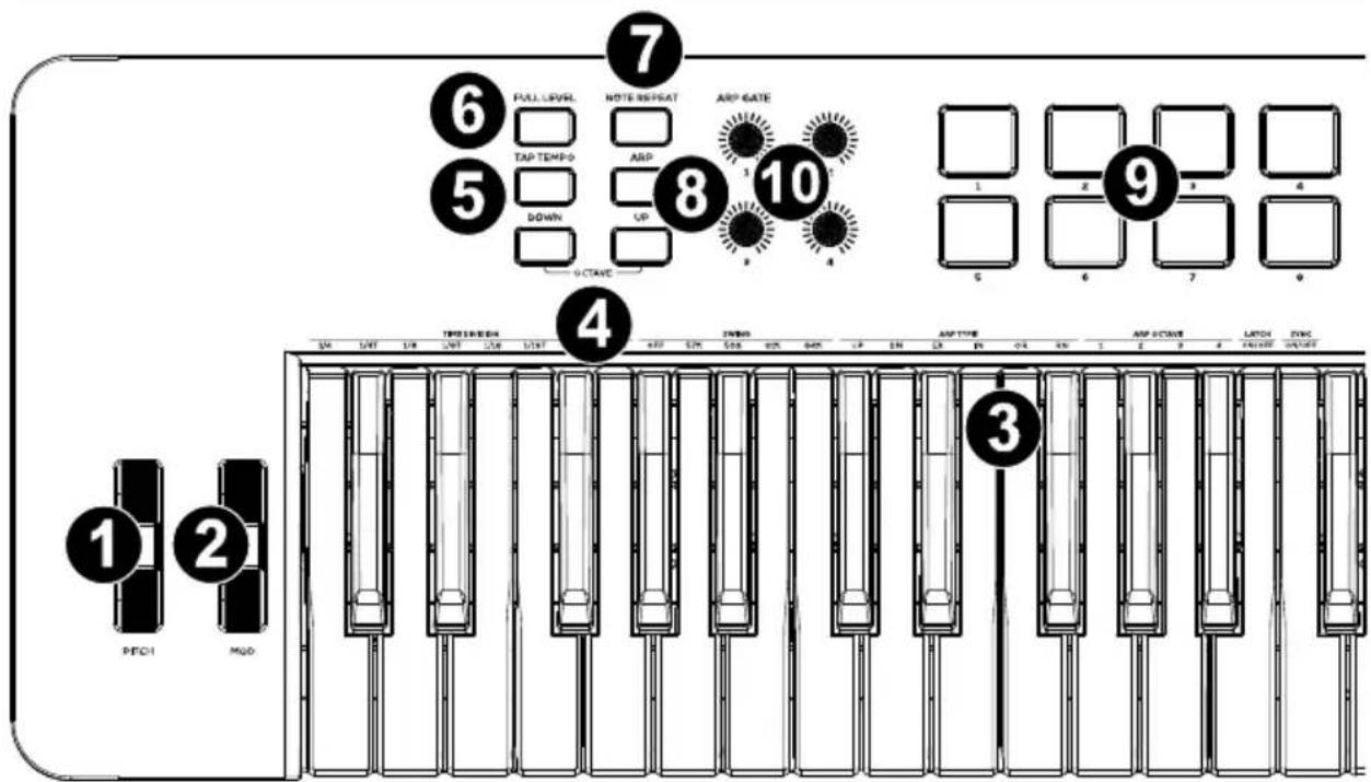 ALESIS V61 MKII - Panneau supérieur - 1