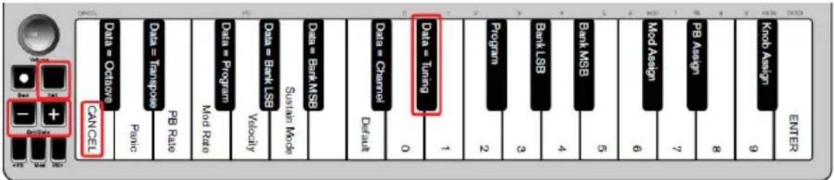 ALESIS Q Mini - Pour assigner un paramètre au bouton de modulation à l'aide des touches numériques : - 1