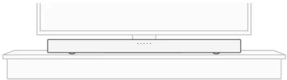 DENON DHTS217 - Positionnement de la barre de son devant un téléviseur - 1
