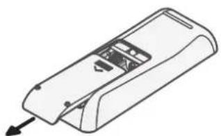 DENON DHTS217 - Insertion des piles - 1