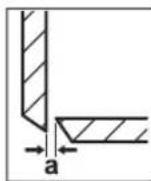 BOSCH GSC 18V16 E Professional - Nastavitev razmaka med nožema a - 1