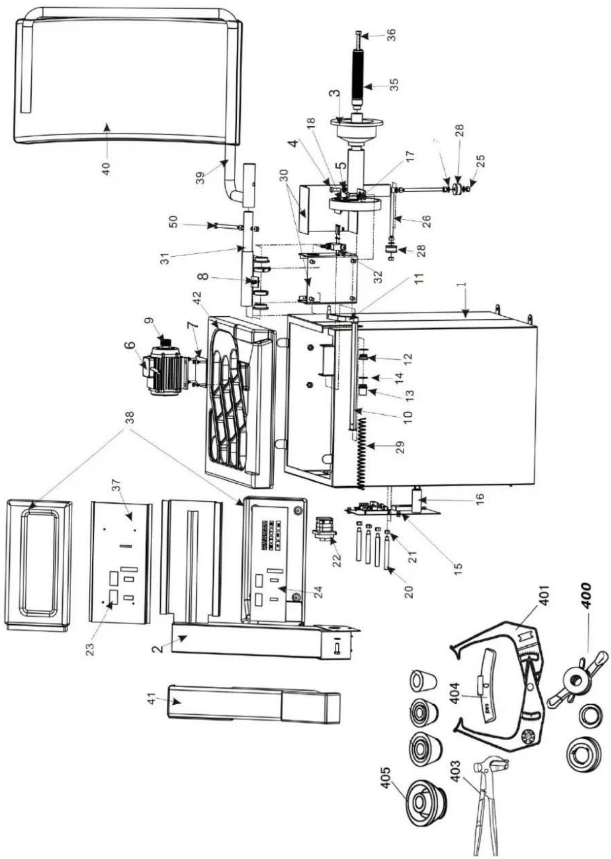 Zipper ZIRWM99 - Explosionszeichnung / Explosion Drawing / Eplodovala / Vista despiezada / Vue éclatee / Vista esplosa - 1
