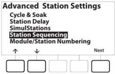 RAIN BIRD ESPLXME2 - Séquence des stations en fonction de la priorité des stations - 2